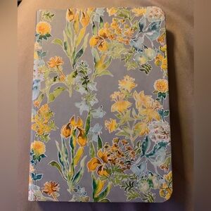 FREE w/$50 purchase || Grey and yellow floral notebook